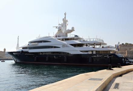 80m superyacht Amevi in Malta for refit works