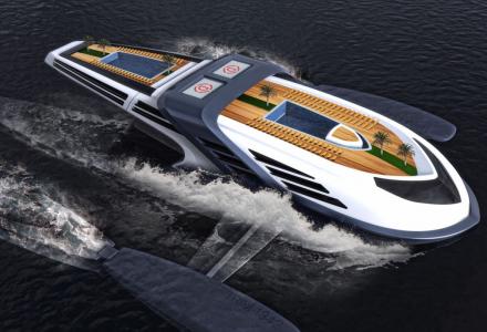 Whale-tail powered yacht concept introduced