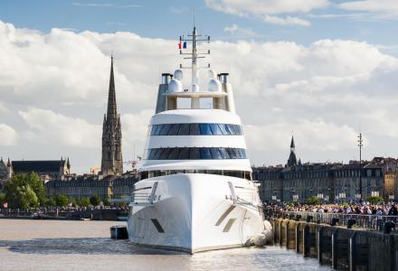 M/Y A spotted in Bordeaux, France