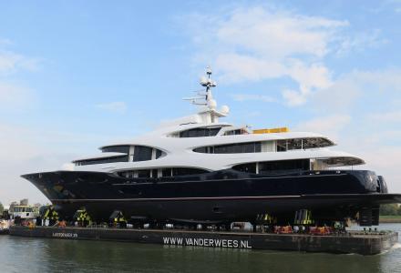 Oceanco Y715 captured in Zwijndrecht, the Netherlands