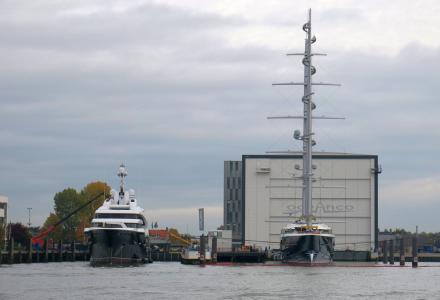 Oceanco Y715 and Y712 moored together