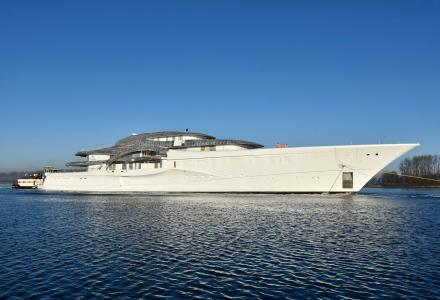The largest Feadship superyacht to date spotted in North Holland