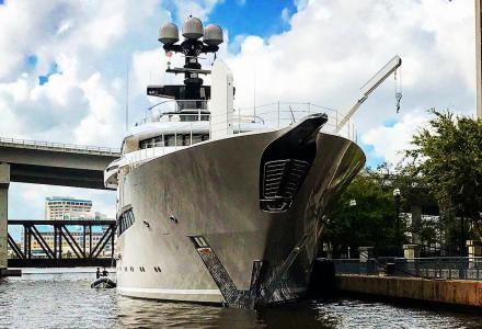 Lurssen Kismet spotted in Jacksonville, Florida