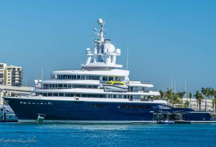 115m explorer yacht Luna spotted in Miami