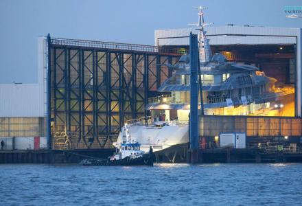 Oceanco's 105m Project Bravo technical launch