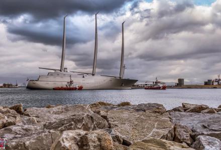S/Y A makes her debut in Gibraltar