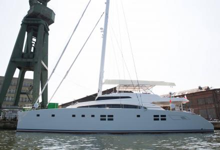 Sunreef 88 Double Deck catamaran hits the water
