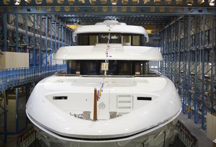 Feadship launch 73m Hasna for Australian owner