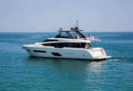 The new Ferretti Yachts 780 hits the water