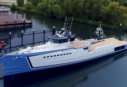 Damen launches yacht support vessel New Frontiers