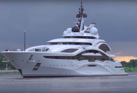Al Lusail undergoing sea trials
