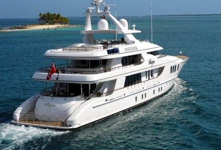 Allegria on display at the Fort Lauderdale Boat Show
