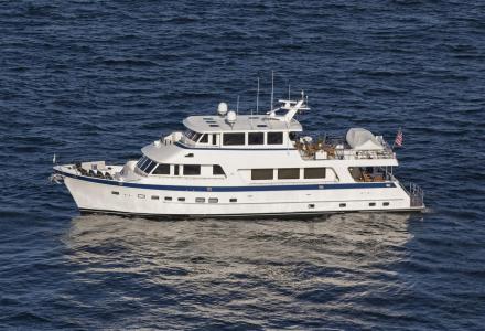 Outer Reef’s in-build 860 Deluxebridge ready to leave shed