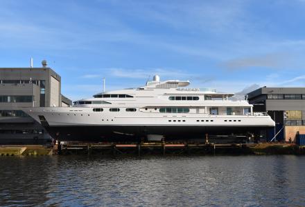 Iconic Amels Dancing Hare goes for major refit in Holland
