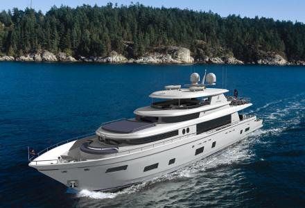 Johnson 112 flagship goes down the slipway