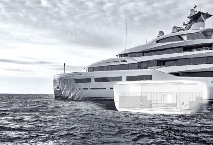 Inside the first superyacht to have an indoor tennis court