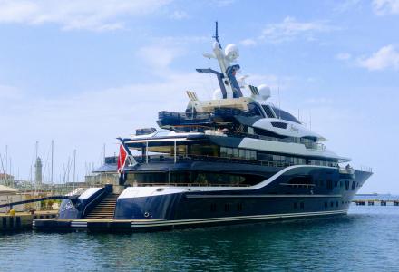 85-metre Solandge spotted in Trieste