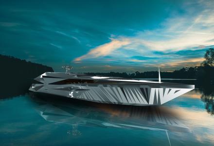 Is this yacht coming from another dimension? 65-metre yacht concept Roswell by George Lucian