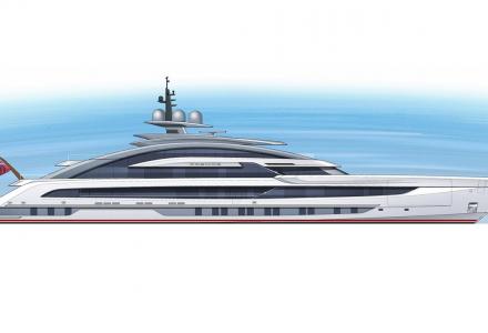 80-metre Heesen's superyacht Project Cosmos with interior by Sinot Exclusive Yacht Design