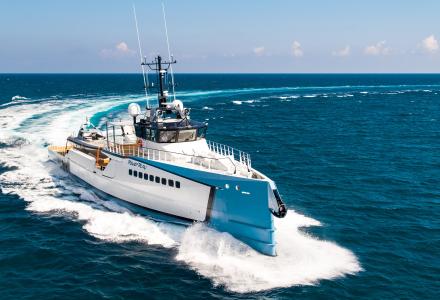 55-metre Damen support vessel Power Play launch and sea trials