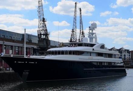 68-metre superyacht Archimedes in Bristol