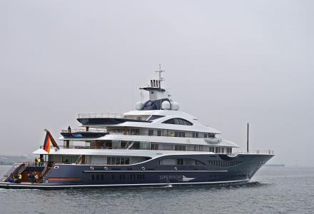 111-metre Project TIS by Lurssen heading to the Baltic sea for sea trials