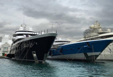 Two largest Feadship yachts to date berthed in Barcelona