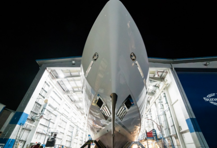 The second Sunseeker 155 prepares for a launch