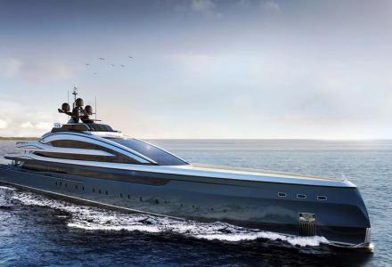 Hydro Tec 100m superyacht concept Crossbow to be built by ISA Yachts