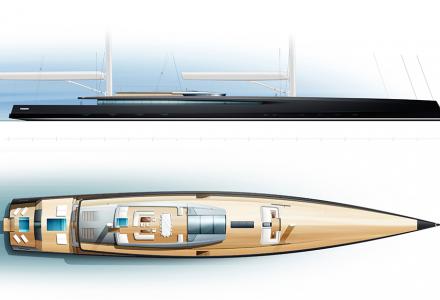 Philippe Briand presents 90-meter sailing megayacht concept