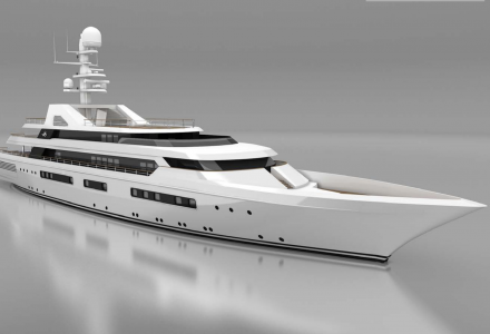 80m Blohm + Voss superyacht Grand Ocean under extensive refit with SSH Martime