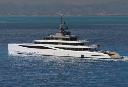 78m superyacht concept The Island with expanding beach club by Nauta Yachts