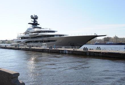 Billionaire's 95m superyacht Kismet spotted in Saint Petersburg