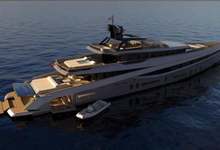 55m aluminium superyacht concept Soana introduced by Rodriguez Design