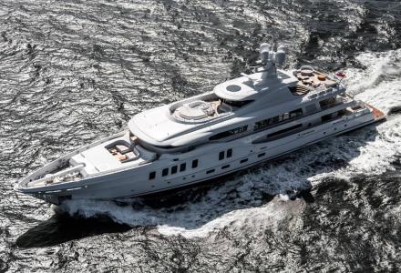 67m Amels Aurora Borealis on sea trials