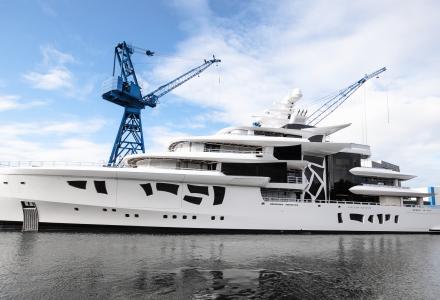 80m hybrid superyacht Artefact launched by Nobiskrug 