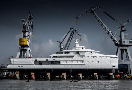 Outfitting begins on Russian billionaire’s 77m explorer La Datcha