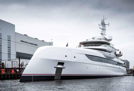 80m Abeking superyacht Excellence on sea trials