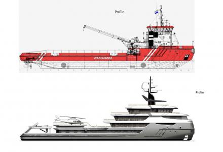 68m conversion Project Ragnar nearing completion at Icon Yachts