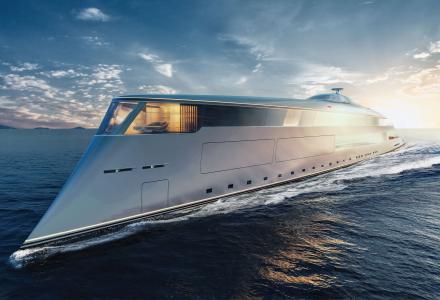 Sinot presents a radical 112m hydrogen-powered superyacht concept at the MYS 2019