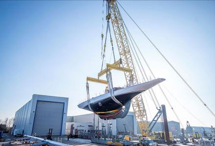 42m racing yacht Ranger completes one year refit at Vitters