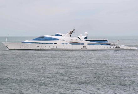 141m converted megayacht YAS leaves Holland for Norway