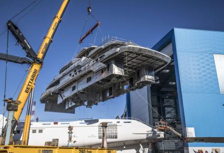 65m custom superyacht FB274 taking shape at Benetti