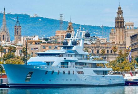 Russia’s Third Richest Man’s 85m Yacht Pacific Spotted in Barcelona