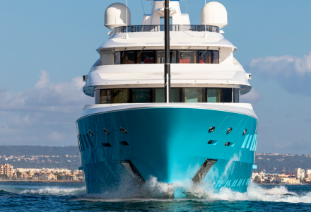 New hull colour of superyacht Axioma is presented for the 2020 charter season