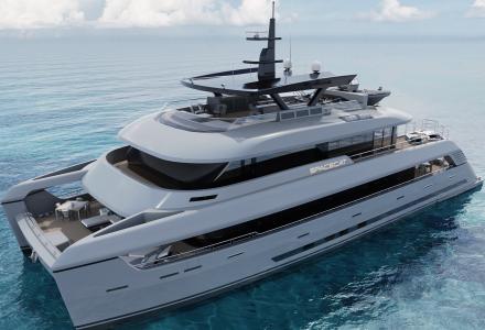 New renderings of 35m SpaceCat by SilverYachts