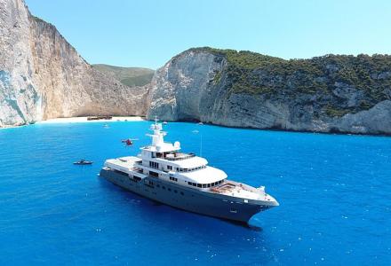 Spotted: 73m explorer yacht Planet Nine has been seen in Shipwreck Cove