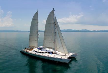 Douce France - world’s largest schooner sailing catamaran announced available for sale