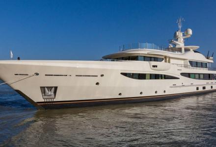 Amels 469 Limited Editions 180 yacht hits the water