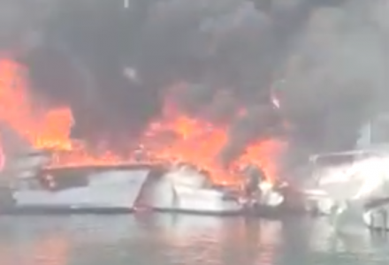 Video: Fire Has Destroyed Four Boats in Can Picafort